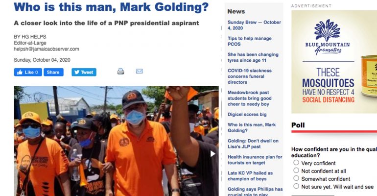Who is this man, Mark Golding?