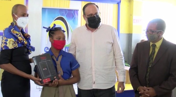 Watch: E-Learning hands over tablets to St Andrew students